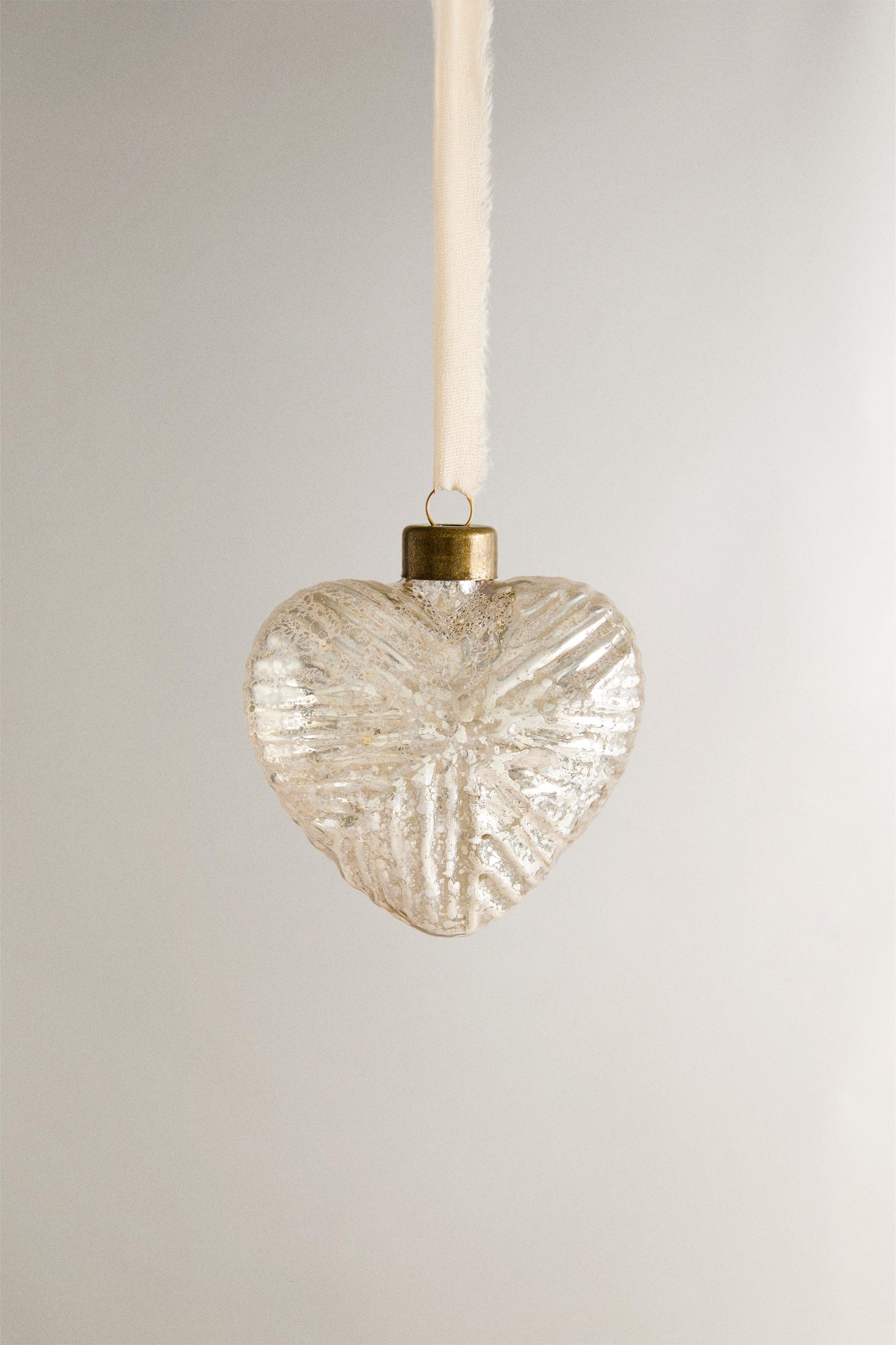 MERCURIZED HEART CHRISTMAS TREE ORNAMENT